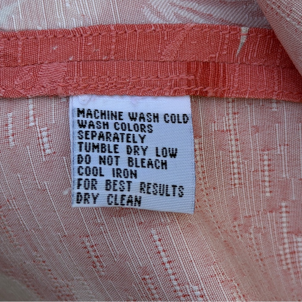 Tommy Bahama 100% Silk Floral Camp Shirt Short Sleeves Orange Vacation Resort - Picture 6 of 11